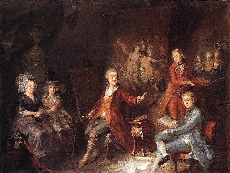 Martin Johann Schmidt The Painter and his Family oil painting picture